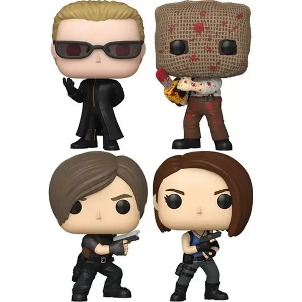 Funko Pop! Resident Evil (Albert Wesker, Leon S. Kennedy, Jill Valentine, Chainsaw Villager) Vinyl Figures
