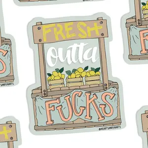 FRESH OUT ILLUSTRATED 3X3 VINYL STICKER
