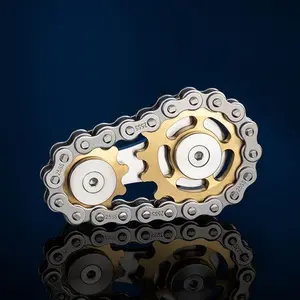 Bike Chain Sprocket-Inspired Fidget Spinner Toy for Stress Relief, Focus Improvement, and Muscle Stimulation for Ages 8+ Years