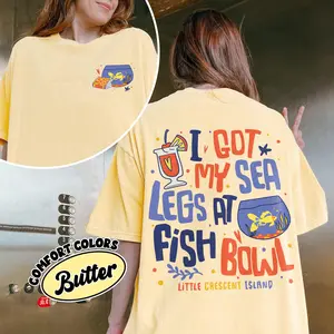 [Sale off up to 50%] I Got My Sea Legs At Fishbowl Comfort Colors Shirt, Emily Henry Great Big Beautiful Life Shirt, Little Crescent Island, Gift For Book Lover, Graphic Streetwear T-shirt