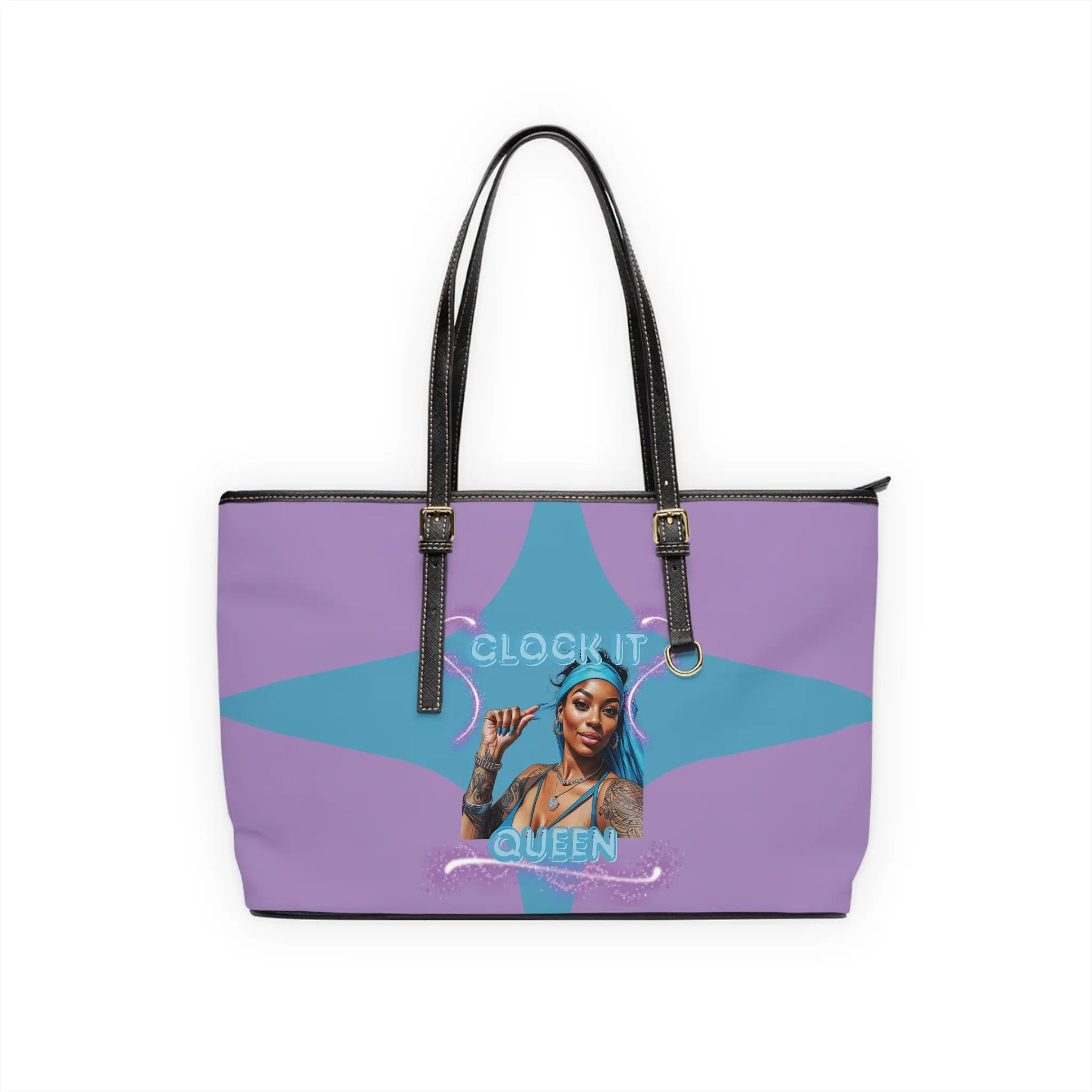 ���Clock It��� PU Leather Shoulder Purse