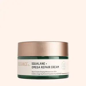 Biossance Squalane + Omega Repair Cream - Ultra-Moisturizing Face Cream - Skin Care with Hyaluronic Acid, Ceramides, Squalane - Ideal for Dry & Sensitive Skin, Intense Hydration Moisturizer