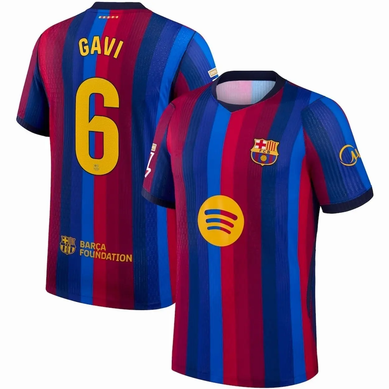 Unisex Soccer Jersey Blue Red Gavi 6 New Soccer Jersey Fan Style Football Shirt 2026/2027