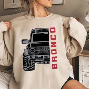 Bronco Build Wild Sweatshirt, Ford Bronco Off Road Graphic Crewneck, Built Wild Adventure SUV Design, Cozy Casual Unisex Pullover, Gift For Bronco Fan