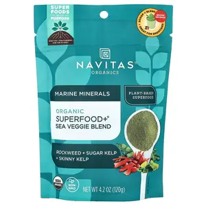 Navitas Organics Marine Minerals, Organic Superfood+® Sea Veggie Blend, 4.2 oz (120 g)