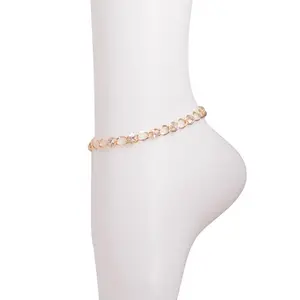 RHINESTONE CHAIN ANKLET