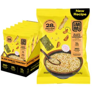 Immi Black Garlic "Chicken" Instant 28g Protein, 12g Fiber, 100% Plant Based 6 Pack