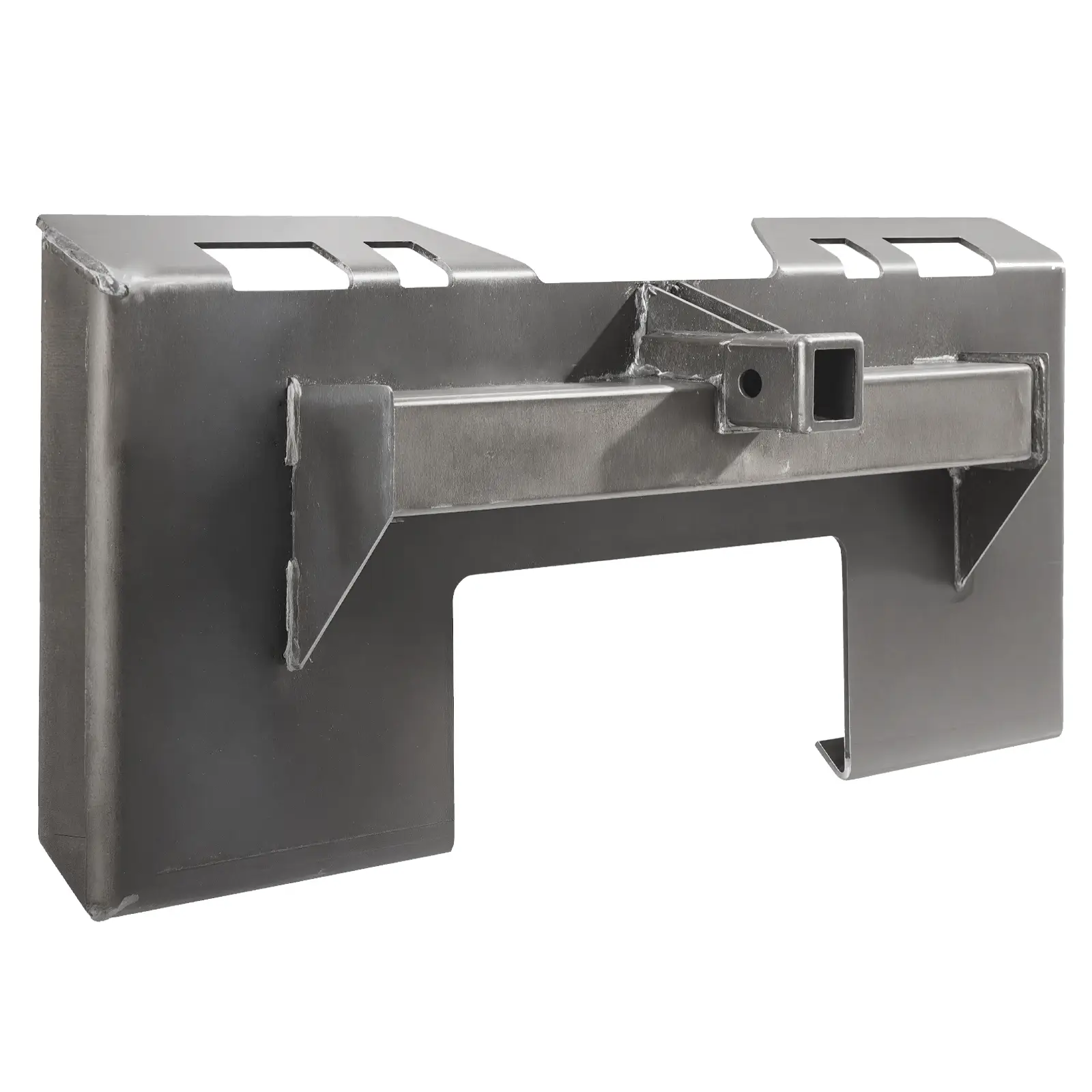 VEVOR 1/4" Skid Steer Attachment Plate, Skid Steer Mount Plate with 2.28" Hitch Receiver, Quick Attachment Loader Plate, Compatible with Deere, Kubota