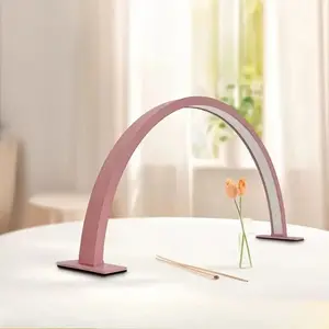 USB Half-Moon Nail Lamp LED Table Light, Line Control Switch, Adjustable Brightness, Suitable for Nail Techs & Eyelash Extensions