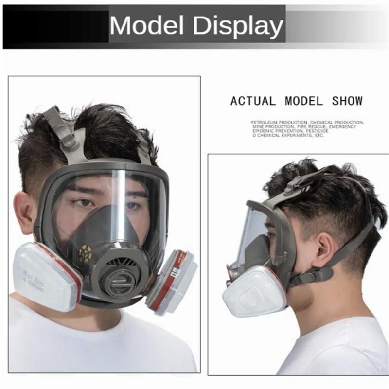 New Anti-Fog Dustproof 6800 7-In-1 Full Face Gas Mask, Industrial Painting Spraying Respirator Filter, Safety Work Protection Gear