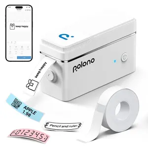 POLONO P31S Portable Bluetooth Label Printer With Tape, Wireless Thermal Sticker Label Ptinter, Portable Mini Printer for Home and Office School Use