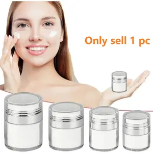 15/30/50/100ml Plastic Dispensing Bottle Vacuum Design Cream Bottle Refillable Press Type Moisturizer Pump Dispenser Airless Pump Jar