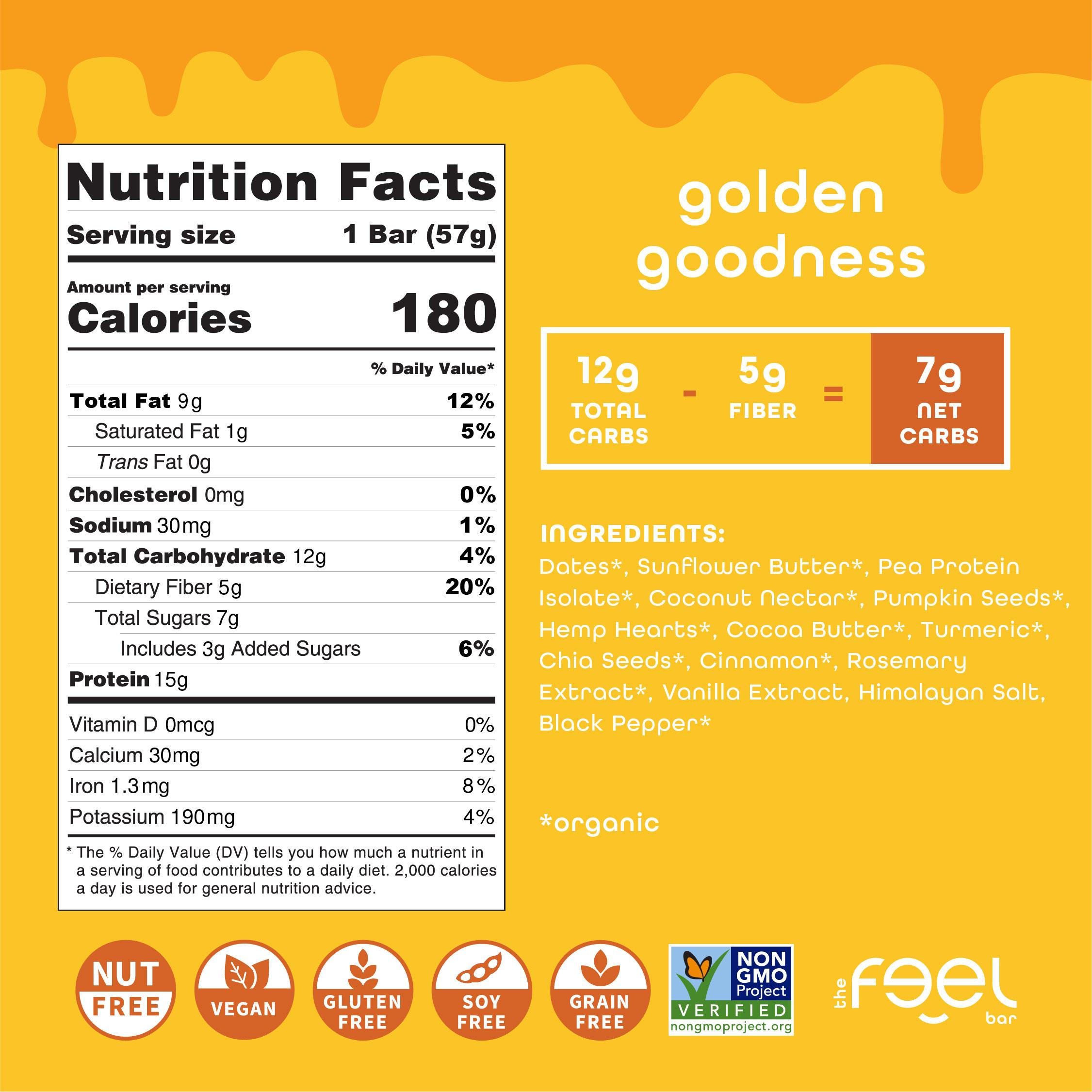 Feel Vegan Protein Bars | Best Sellers Variety 6 Pack | 15g Plant Protein | Organic | Gluten Free I Nut Free I Soy Free I Grain Free