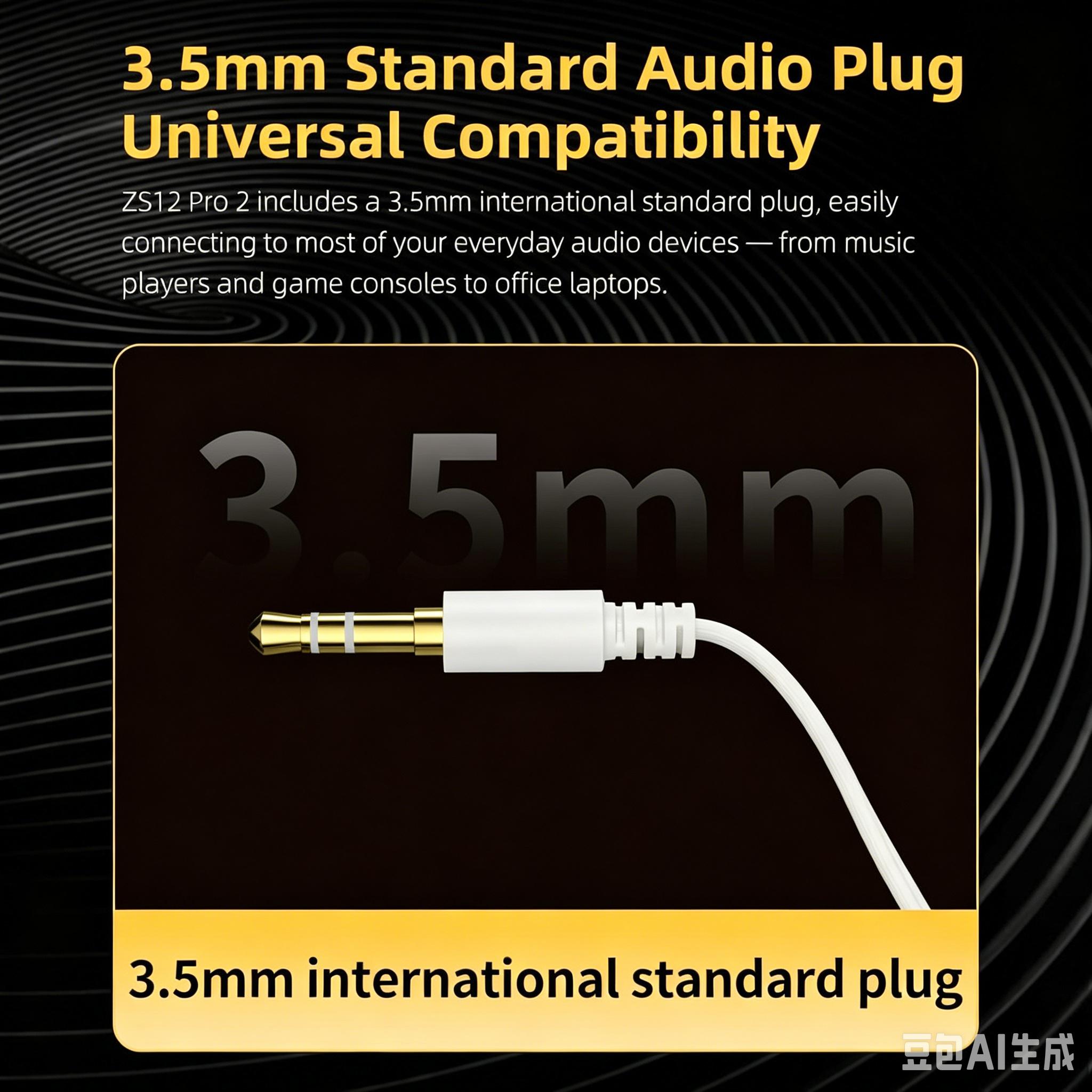 Wired Gaming Earbuds, Ak3file in Ear Monitors, Deep Bass Sound Wired Earbuds, HiFi in Ear Headphones with 1DD 10mm Dynamic Driver, IEM for Music Gaming Video Calling