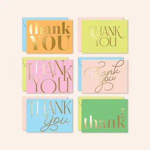 SWEETZER & ORANGE Thank You Cards with Envelopes - Blank Cards for Handwritten Messages - Set of 24 - Stylish Color Envelopes to Mix & Match