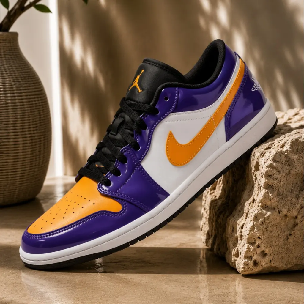 Nike Air Jordan 1 Low SE Lakers IQ9389-547 Mens Fashion Sneakers New