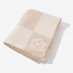 ML Marleylilly Personalized Checkered Blanket - 51x63 Inches