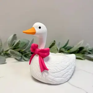 Goose with Bow Soap Holder for Bath and Body Works Foaming Hand Soap, 3D Printed Design, Unique Bathroom Accessory, Durable Material