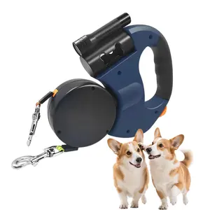 Tangle-Free 2 Dog Leash with 360° Swivel – For 2 Small to Medium Dogs (30 lbs), 10ft Retractable Leash, Lightweight Anti-Wear Handle, Dogaccessories,Puppy essentials