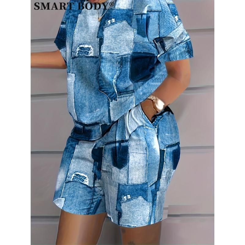 summer  new style dress unique Faith Letter Plaid Shorts Set with Pockets Short Sleeve Crew Neck T-shirt & Biker Casual Two-Piece Athletic Outfit, White Black Brown Stripes Top Tee + Pant Tracksuit Perfect for Summ