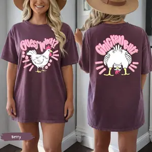Funny Guess What Chicken Butt Comfort Colors Shirt | Front And Back Chicken Tee Tshirt | Farm Lover Shirt | Animal Lover Gift Shirt, Funny Chicken Meme Shirt, Two Sided Tee Front Back, Animal Shirt,Gen Z Humor Oversized Tee
