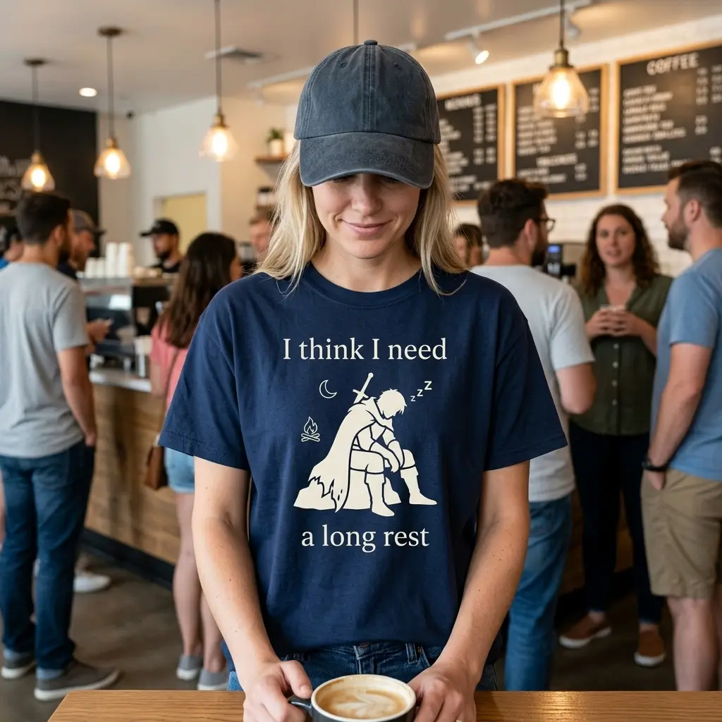 I Think I Need A Long Rest Comfort Colors Shirt - DND Graphic Tee - Funny Dungeons and Dragons T-Shirt, Shirt, unisex dnd Tshirt