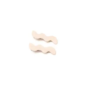 Wavy Clip Set in Cream