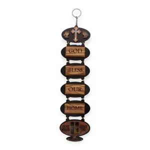 God Bless Our Home Olive Wood Wall Hanging from the Holy Land