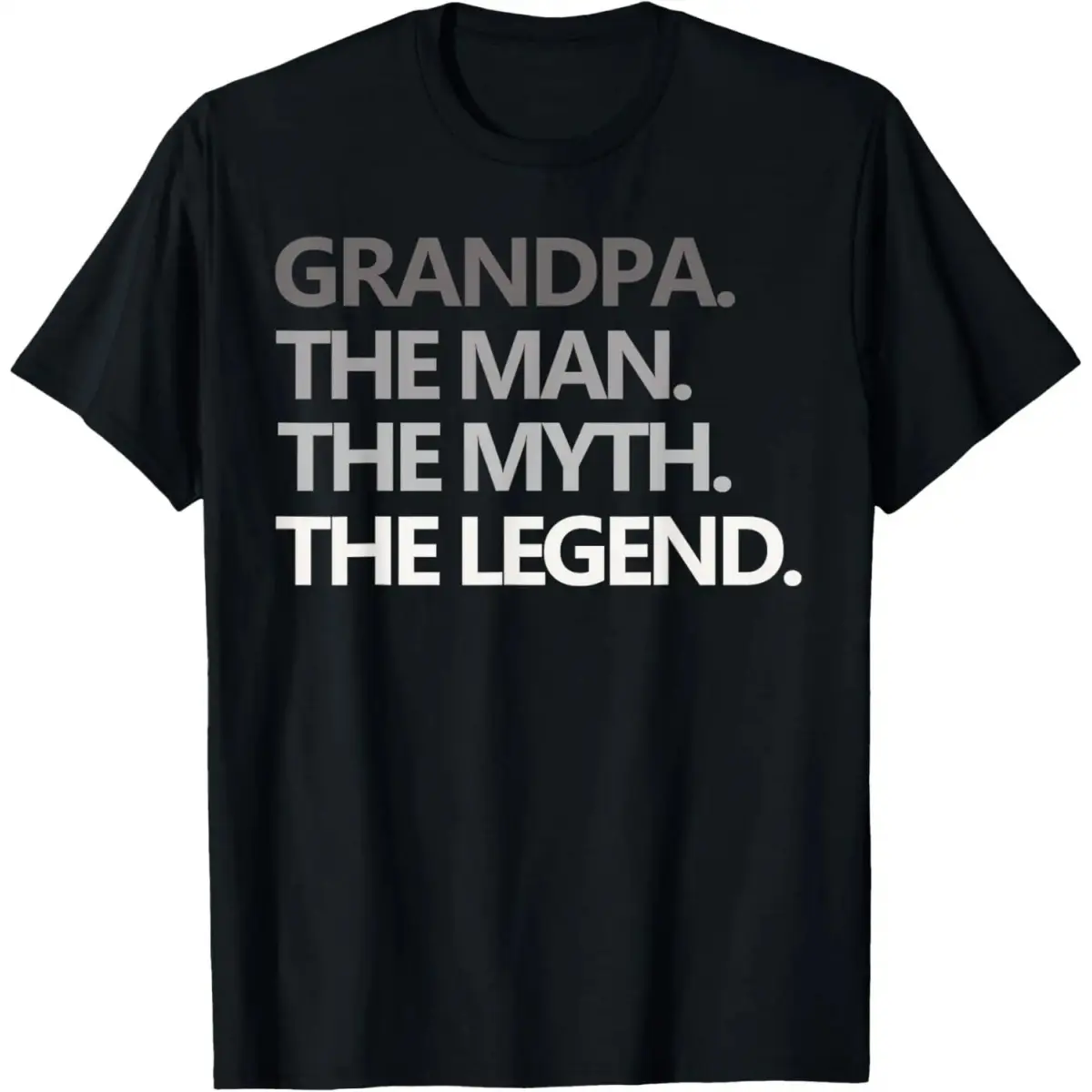 Cotton GRANDPA THE MAN THE MYTH THE LEGEND Men Gift Father's Day T-Shirt
