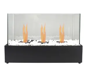 Northlight Bio Ethanol Ventless Triple Fireplace w/ Guard