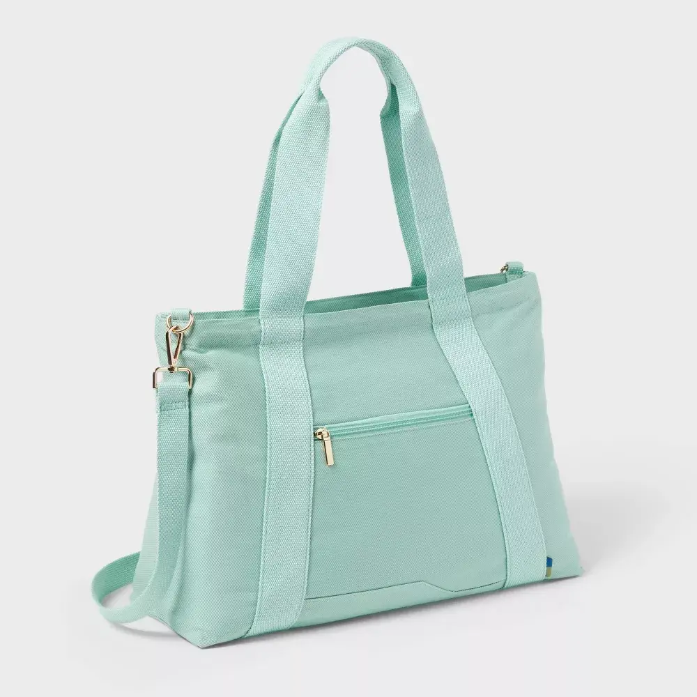 Solid Canvas School Tote Bag - Open Story