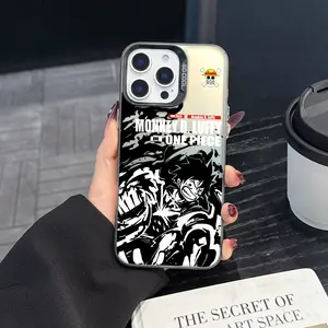 1 Luffy phone case, fashionable and creative trendy iPhone phone case, gradient color phone case, suitable for iPhone 17 Pro Max, compatible with iPhone 7-17 series/Pro/Pro Max/Plus/Air/E/Mini/X/XS/XR