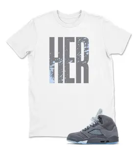 5 Wolf Grey Shirt, HER Shirt to Match AJ 5 Wolf Grey, 5 Wolf Grey Outfit, 100% Cotton, Fashion Clothes, Stylish Unisex Shirt, Unisex Top, Menswear Top