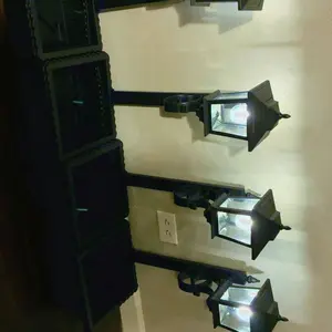 Hoodink 2 Pcs Solar Post Light With Planter, Room Decor For Easter Wedding Decorations, Black Post Light, 2 In 1 Outdoor Solar Post Light For Porch Front Door Patio Roadside Decoration