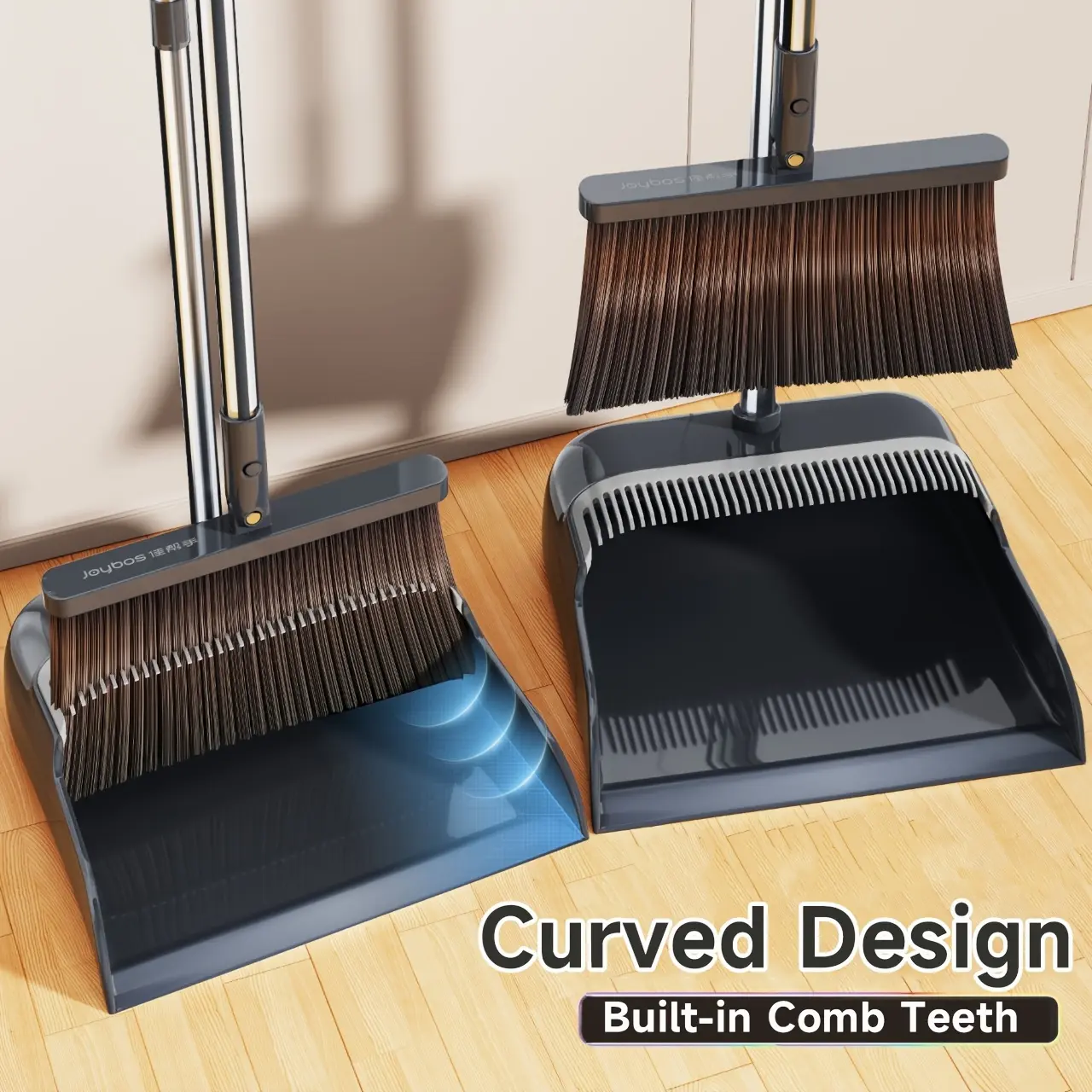 2-in-1 Broom And Dustpan Combo Set with Extended Long Handle, Flexible & Efficient for Quick Dust Removal, Essential Cleaning Supplies for Dorm, Perfect Helper for Household & Office, Multi-Purpose Cleaning Tool Kit