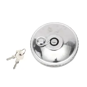 Truck Locking Gas Cap for Mercedes-Benz Locking Fuel Tank Cap with 2 Keys No.3024710130/0004711230 Silver Tone
