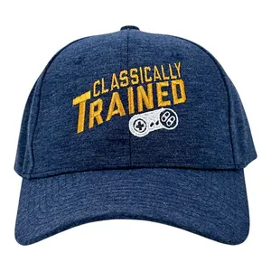 Classically Trained Hat Funny Sarcastic Video Game Graphic Novelty Cap Funny Hats Funny Gamer  Novelty Caps for Men Navy - Standard