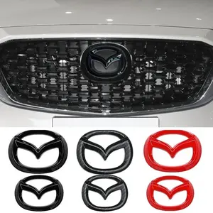 ABS Car Emblem Front Rear Trunk Logo for Mazda 3 Axela 2020 Steering Wheel Badge Decoration Modfication