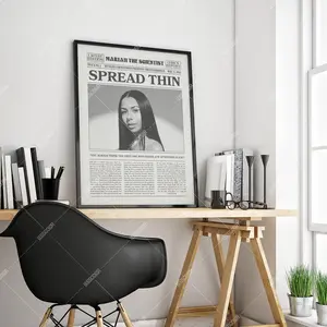 Mariah the Scientist Newspaper Print, Spread Thin Poster, Lyrics Print, Mariah the Scientist Poster, The Intermission Poster, Unframed