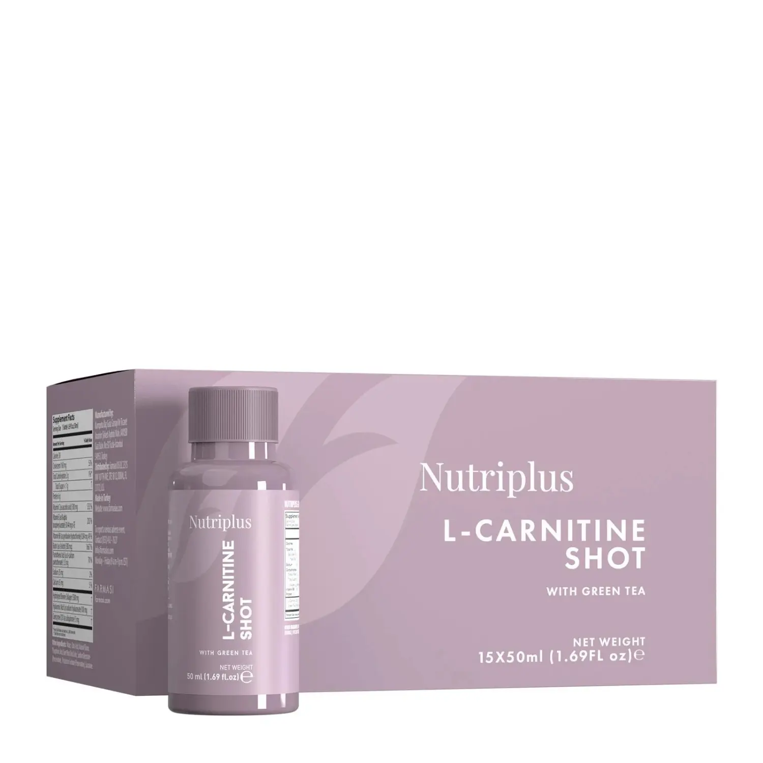 FARMASI L CARNITINE SHOT WITH GREEN TEA 15 BOTTLES 50ml 1.69oz