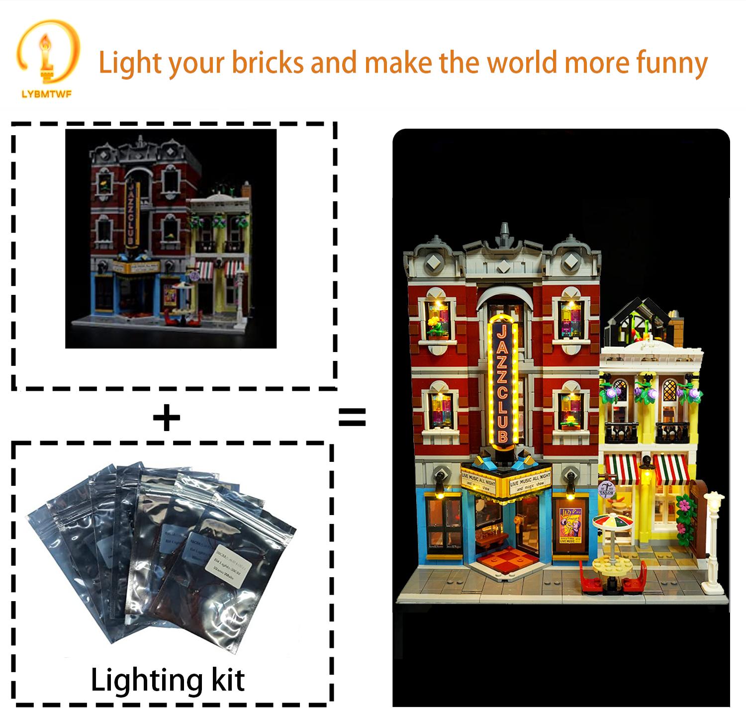 LYBMTWF LED Lighting Kit for LEGO 10312 Jazz Club Building Block Model Lighting(Classic Edition) | Easy Installation | The Perfect Birthday, Holiday, and Christmas Gift (Lights Only — LEGO Set Not Included)