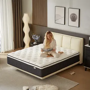 ZYLUMI Queen Mattress, 12" Spring Hybrid Mattress, In-a-Box, Memory Foam, Pocket Spring Mattress, Pressure Relief, Medium Firm Support，CertiPUR-US and Oeko TEX Certified