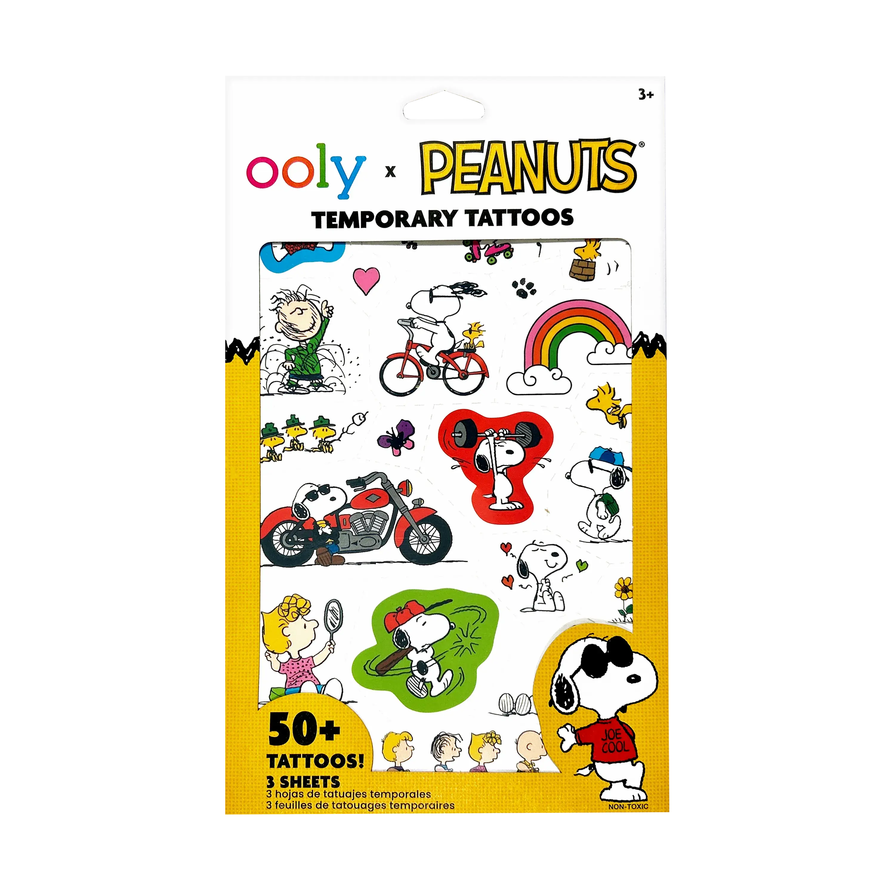 OOLY x Peanuts Temporary Tattoos - 50+ Tattoos