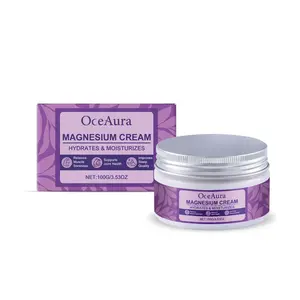 OceAura Magnesium Cream | With Magnesium Chloride, Centella Asiatica & Arnica Montana Extract | Muscle Tension Relief,  Sleep Support & Long-Lasting Hydration | Fast-Absorbing, Non-Greasy, Gentle for Sensitive Skin