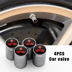4Pcs/Set Metal Car Wheel Tire Air Valve Core Caps Auto Accessories For Mitsubishi Outlander ASX RALLIART Eclipse L200 Pajero, Car Parts