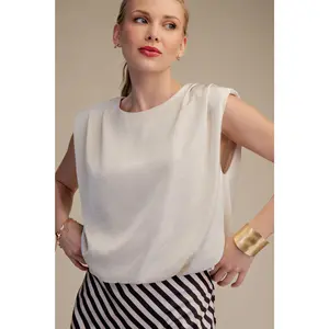 Rachel Shoulder Pad Sleeveless Top