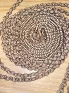 Driftwood 17" Single-Ended Dreadlocks Set - 60 Pieces Handmade Wool Dread Extensions for Braiding or Tying - Semi-Permanent Hair Extensions with Essential Oils