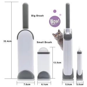 Double-Sided Cleaning Brush for Pet Hair Remover, Lint Brush for Clothes, Furniture, and Carpet - Efficient Lint Roller Alternative, Reusable Fabric & Fur Remover