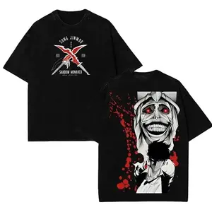 Shadow Monarch T-Shirt - Statue of God & Sung Jin Woo Collection | Solo Leveling Anime Shirt | Washed Heavy Cotton Tee | Perfect Gift for Manga & Anime Fans | Gift for Him & Her