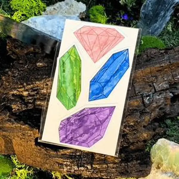 Colorful Crystals Sticker Pack